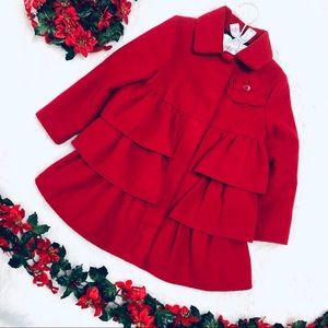 Cherokee Ruffle Wool Coat